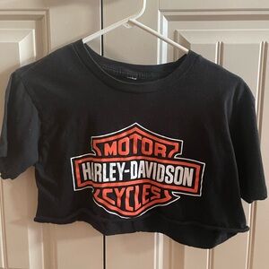 Harley Davidson cropped tshirt